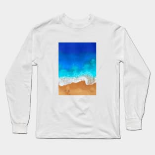 Seaside and wave #3 Sea foam. Aerial view Long Sleeve T-Shirt